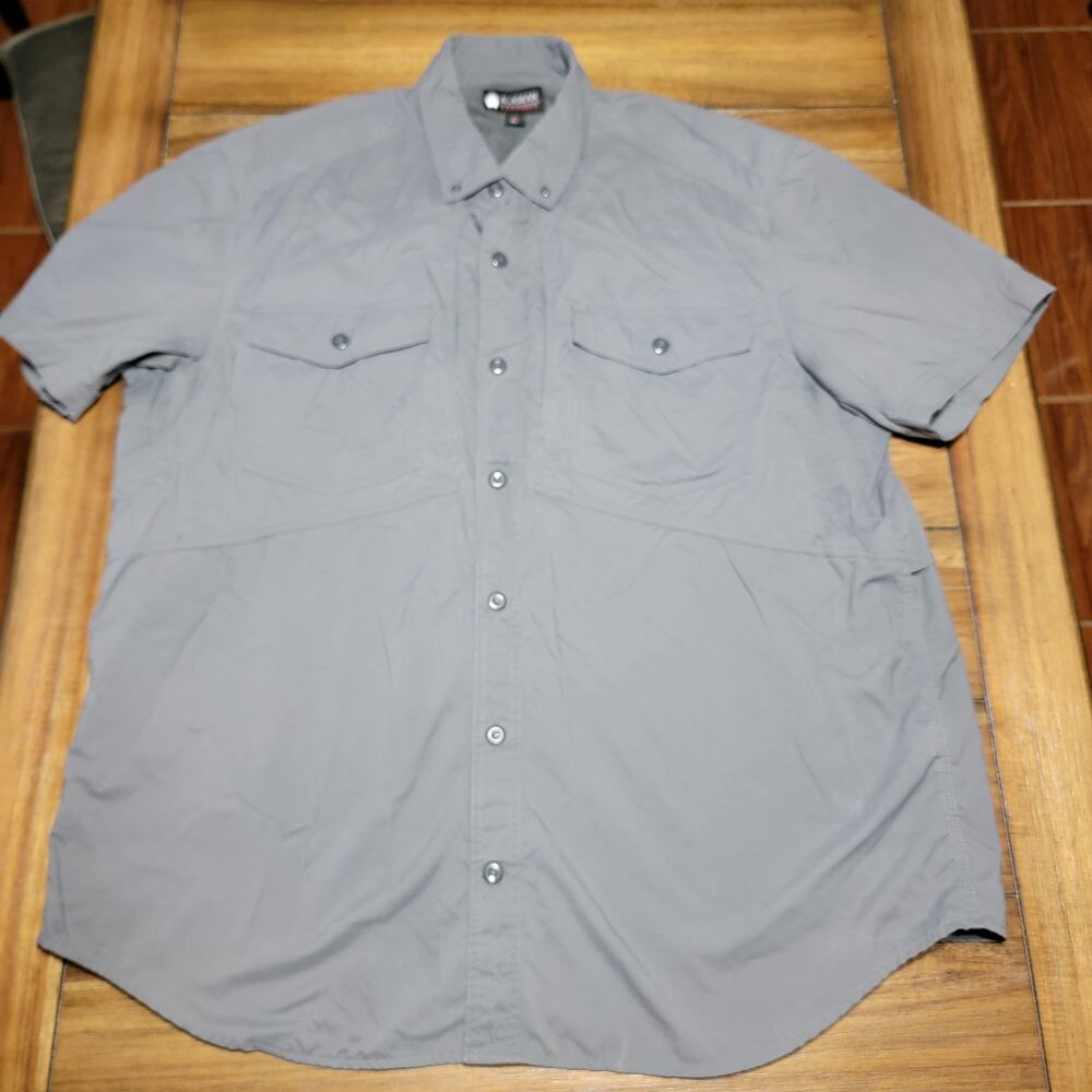 Alaskan Hardgear by Duluth Trading Co Dark Grey Full Button Shirt - Size XL